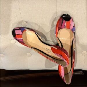 Vibrant Peep Toe Heels